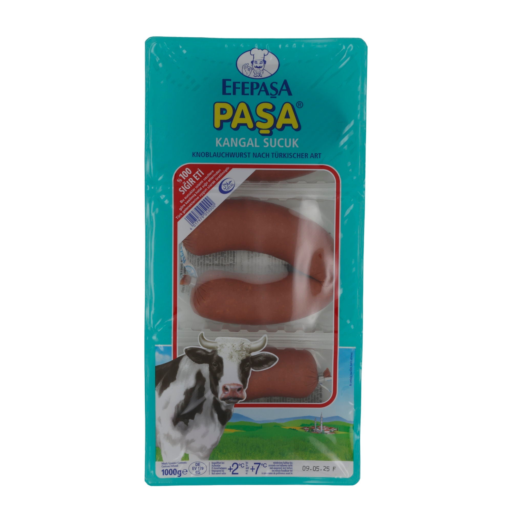 Knoblauchwurst Efepasa | Pasa Kangal Sucuk | Halal, nach türkischer Art | 1000g EFEPASA